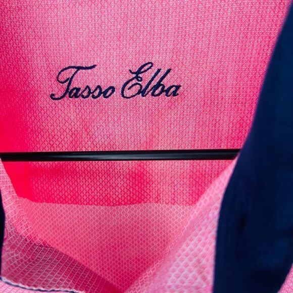 NWOT Tasso Elba Pink Collared Long Sleeve Dress Shirt Size Small - Picture 5 of 5